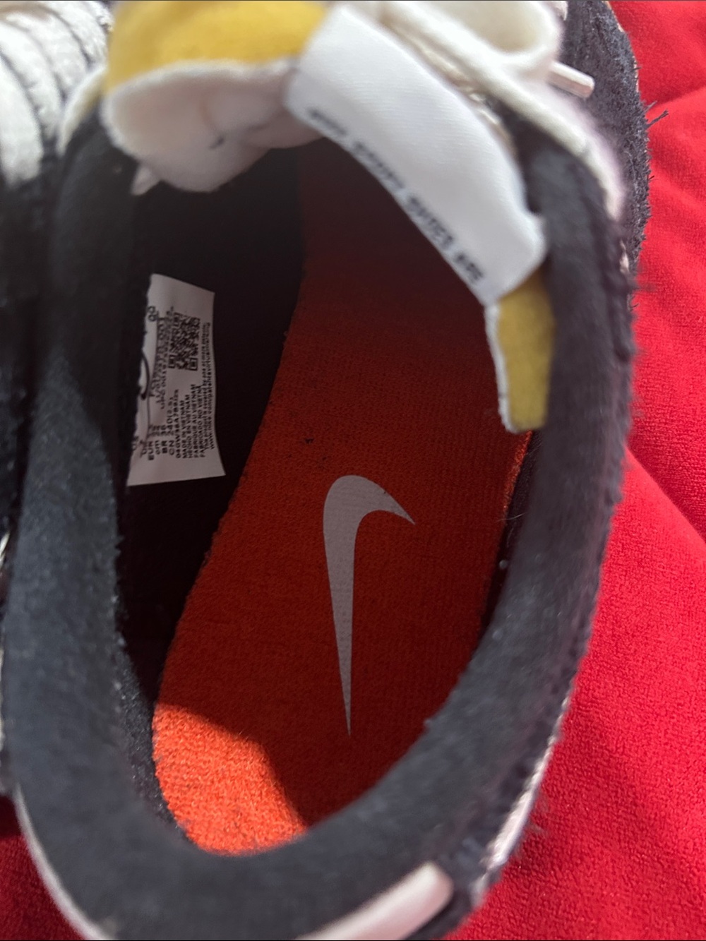 Nike Black Suede Low-Top Sneakers with White Swoosh and Gum Sole - Picture 4 of 8
